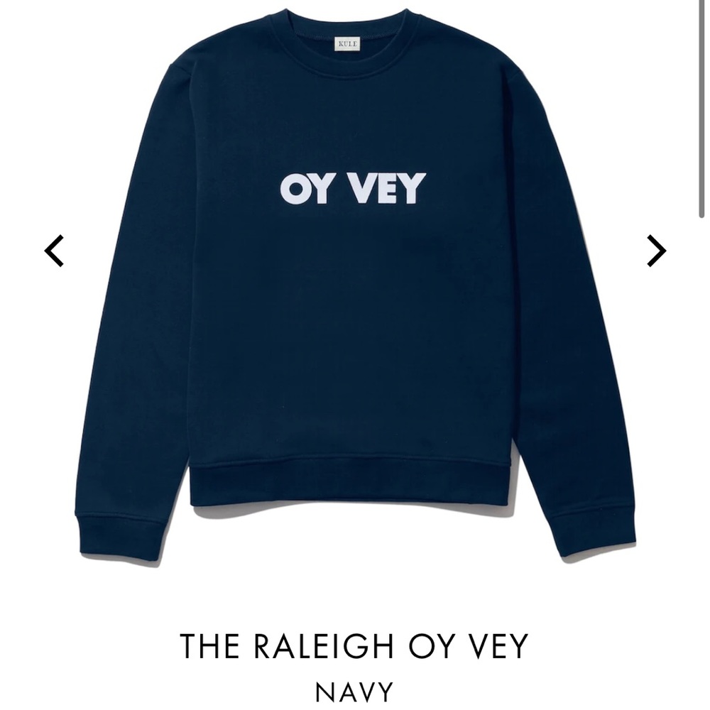 Kule THE RALEIGH OY VEY Sweatshirt in NAVY